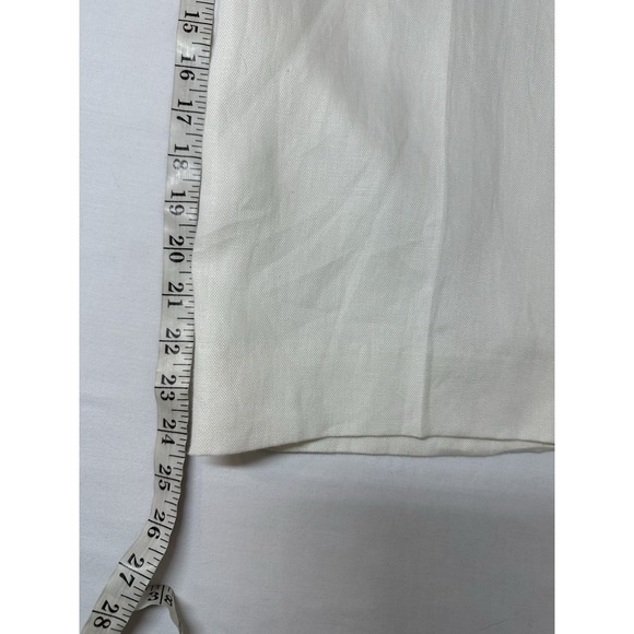 Lauren Ralph Lauren Linen Pants Trousers Wide Leg 14 Lined White Nautical - Picture 7 of 8